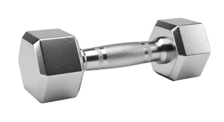 Isolated silver dumbbell