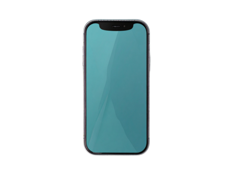 Generic smartphone with empty screen isolated - Transparent Background