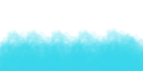 Abstract ethereal blue wisps of smoke or mist gently rise and swirl against a stark deep black background