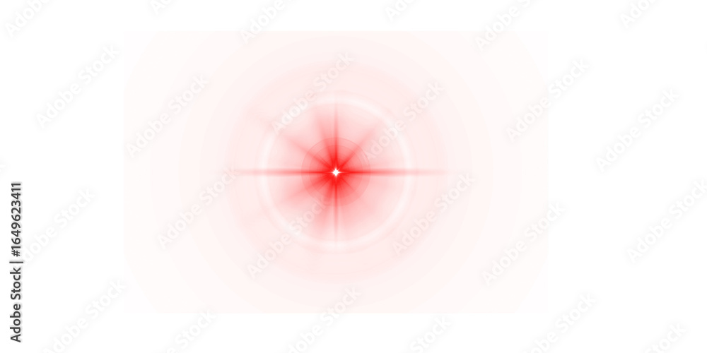 Poster Abstract representation of a vibrant red light source emanating outwards with soft glowing edges against a deep black background