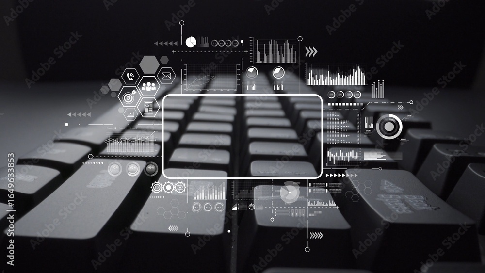 Fototapete data analytics and big data strategy for real-time analytics, predictive data modeling, business int
