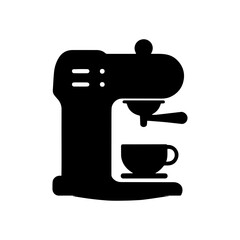 Coffee Machine Icon or Symbol for Cafe Apps