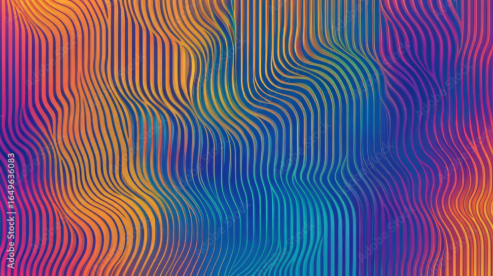 Poster vibrant abstract pattern with flowing lines creates a dynamic, colorful movement. modern background 