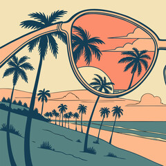 palm trees on the beach
