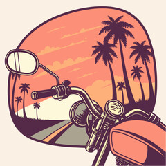 vector illustration of a scooter