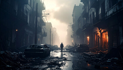 Dystopian world background wallpaper