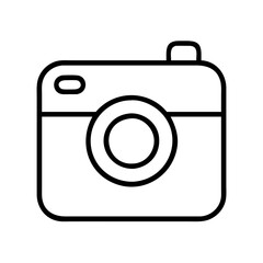 Camera icon photography equipment photo lens digital slr image outline vector illustration stock