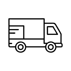Delivery truck icon vector illustration for shipping and moving services transportation vehicle design