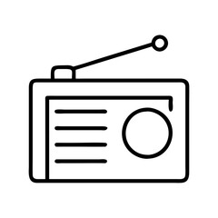 Find the best vintage radio receiver antique fm am broadcasting device vector illustration icon
