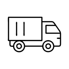 Delivery truck icon vector illustration for logistics and transportation services design needs