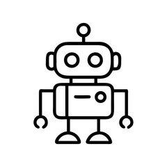 Cute robot vector illustration for technology and ai themed designs and education projects
