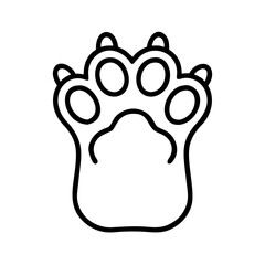 Download animal paw print vector outline illustration for free bear cat dog paw prints drawing