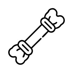 Dog bone treat chew toy pet food animal canine domestic friend symbol drawing line art icon