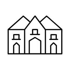 House building architecture home real estate property residential structure facade design outline