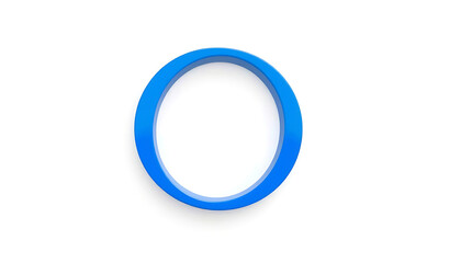 A blank, shiny blue round vector icon shows the number zero inside a circle frame