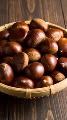 Obraz premium Chestnuts in a basket