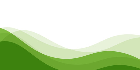 Abstract Green Wave Lines Background. Nature Inspired Design