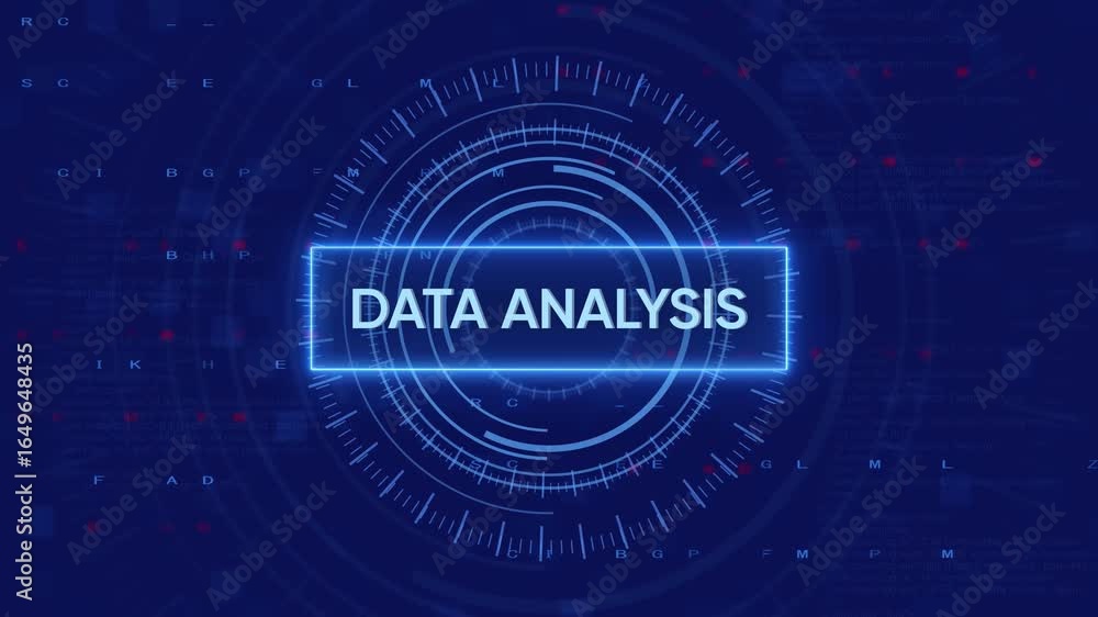 Aufkleber futuristic data analysis interface depicting digital information and technological progress