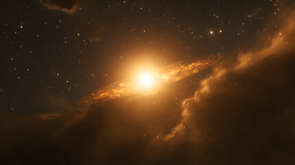 Naklejka premium Enigmatic bright orange moon illuminating the night sky with its warm glow and mystical aura