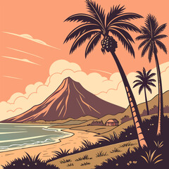 palm trees on the beach