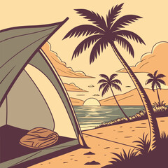 palm tree on the beach