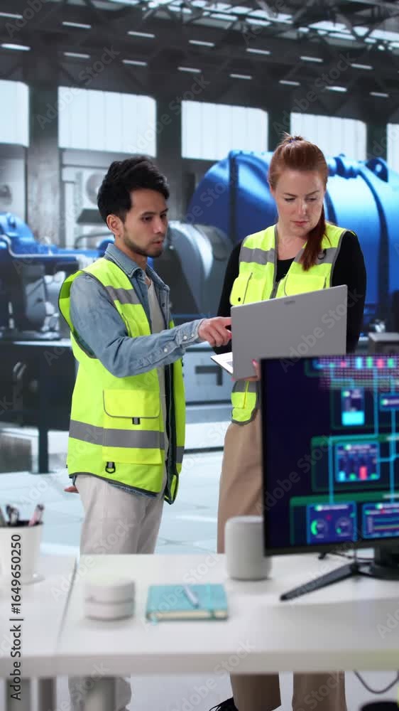 Poster young engineer learning scada automation operations