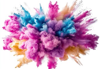 Obraz premium Explosion of vibrant colored powder