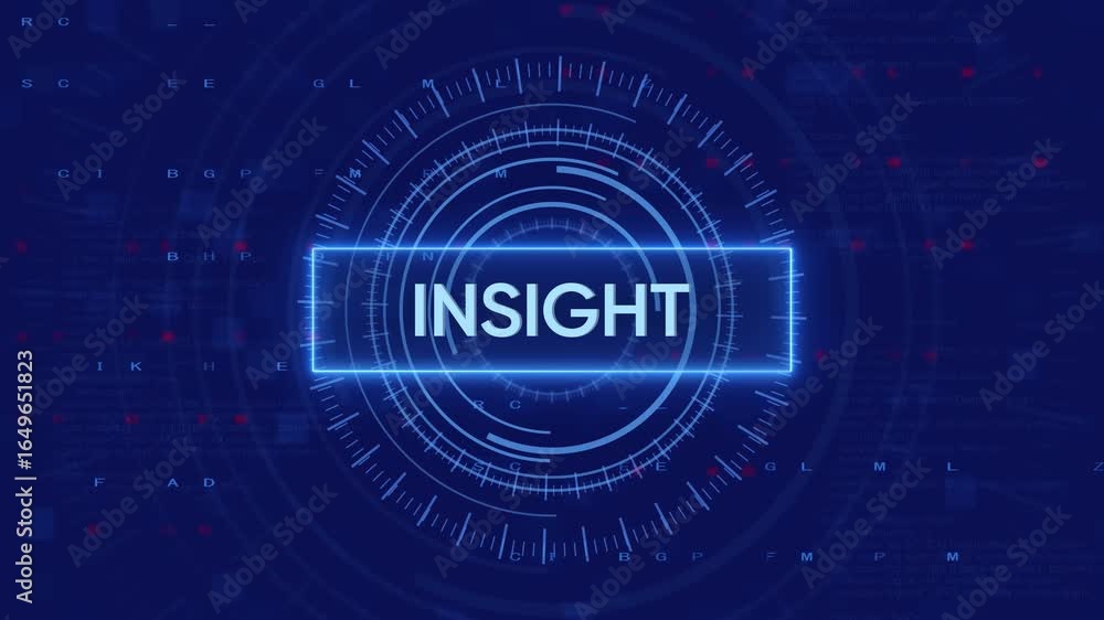 Aufkleber digital data insight displayed on futuristic technology interface visualization