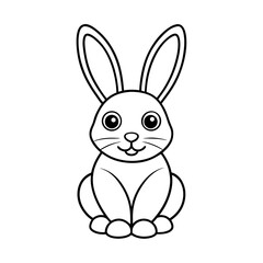 black outline printable chick sitting in grass