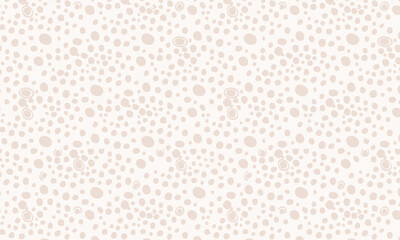Seamless Organic Dots Pattern with Pebbles Shapes in a Modern Style