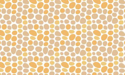 Seamless Organic Dots Pattern with Pebbles Shapes in a Modern Style