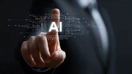 Rtificial intelligence with finger touching digital network interface