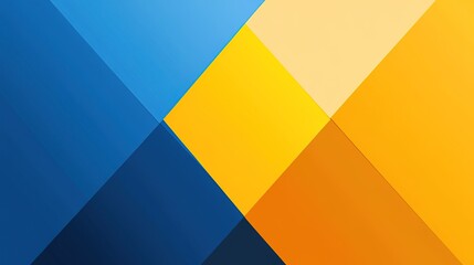 Geometric Abstract Background with Blue and Yellow Tones for Graphic Design
