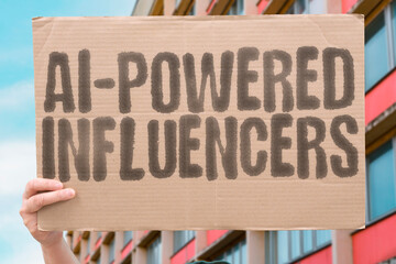 “AI-Powered Influencers" predicts generative AI shaping social media.” FUTURE. AUTOMATION. DIGITAL. TRENDS. ENGAGEMENT. PLATFORMS. INNOVATION
