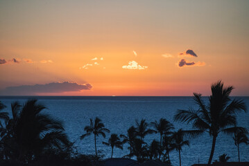 sunset over the sea green flash