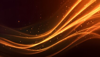 "Golden Glowing Abstract Flow Background"