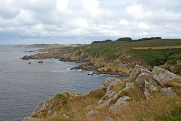 Naklejka premium Site naturel protégé de Kastel Koz, Beuzac Cap Sizun , 29, Finistère, France