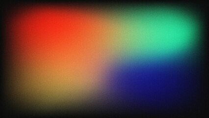 Abstract Vibrant Gradient With Textured Grain Effect Across The Frame