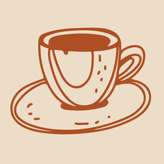 Icons Coffee Cappuccino Line art	
