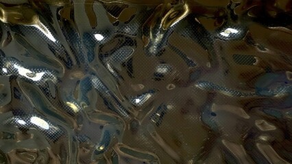 dark molten resin texture with glossy ripples and metallic reflections for modern abstract wall art or luxury surface design
