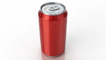 Iced Red Can Beverage Freshness, condensation , drink