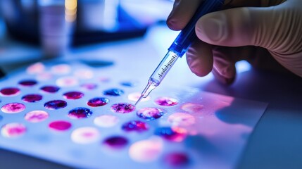 Laboratory Experiment with Colorful Samples and Syringe