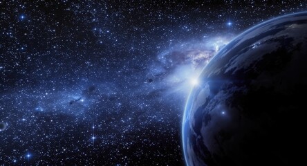 Obraz premium Earth in the vastness of space