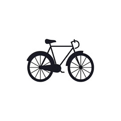 Fototapeta premium Classic Bicycle Silhouette: A Minimalist Design Element