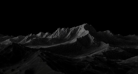 Dark gray mountains landscape