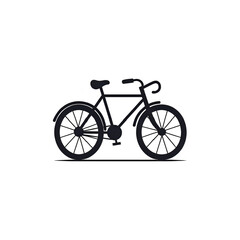 Classic Bicycle Silhouette: Simple Bike Illustration