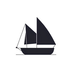 Mysterious Nightscape: Silhouette of a Sailing Vessel © Arqam