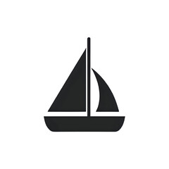 Elegant Minimalist Sailboat Icon: Perfect for Nautical Designs & Branding