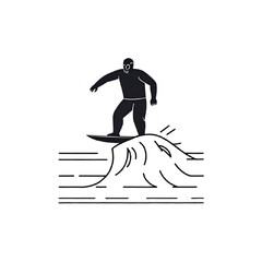 Man Surfing at Night: Silhouette Action Shot