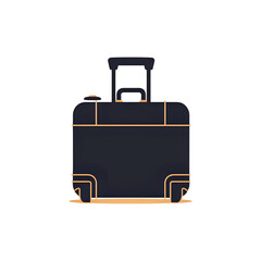Dark Suitcase Icon: Travel, Journey, and Departure Symbol